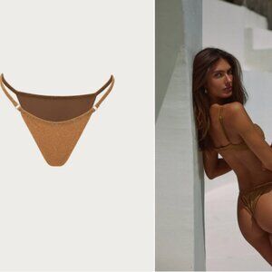 SAME Bikini Bottom - Mocha Shimmer Lurex - S